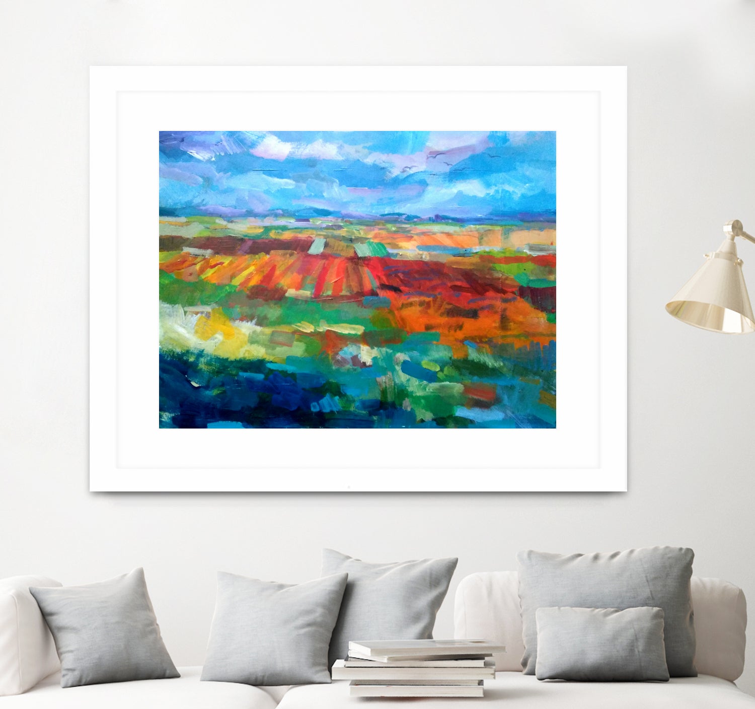 Fields by Aleksandar Stankovic on GIANT ART - orange mixed media