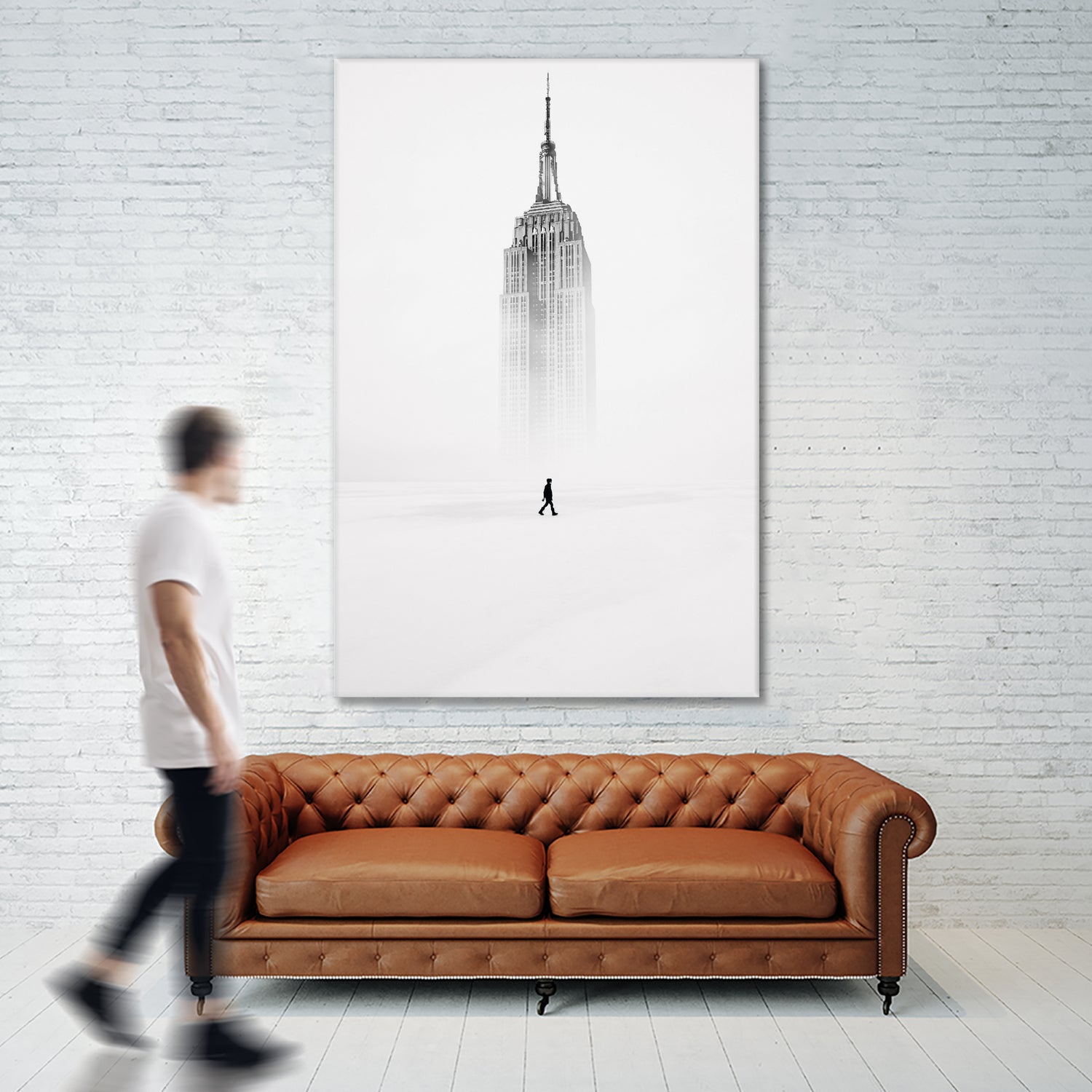 Alone with Empire State Building by GEN Z by Rigaud Mickaël on GIANT ART - white photo illustration