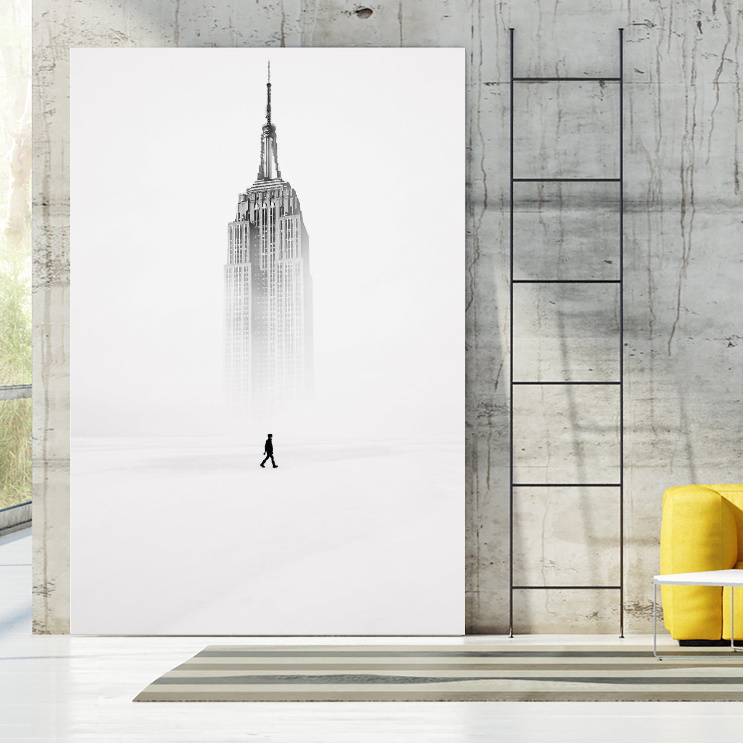 Alone with Empire State Building by GEN Z by Rigaud Mickaël on GIANT ART - white photo illustration