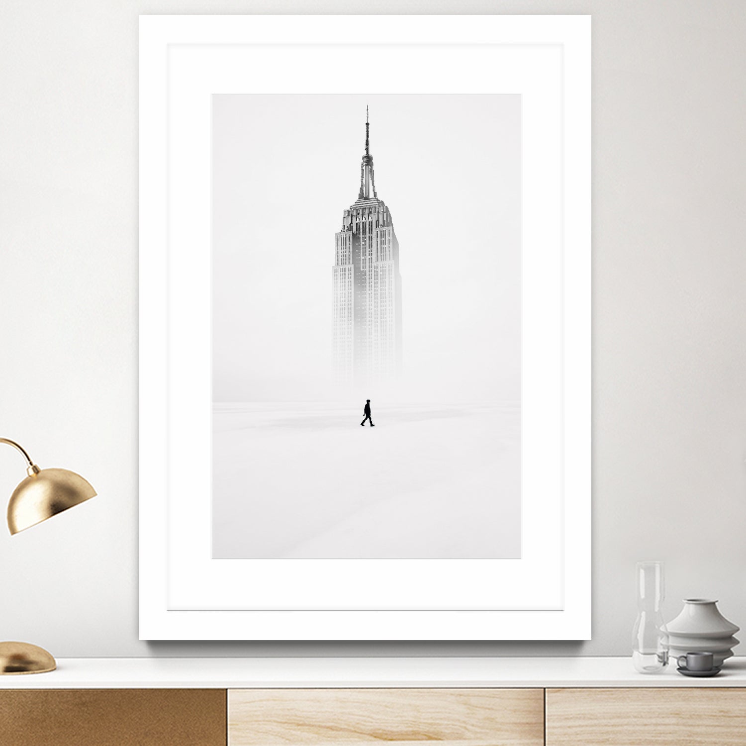 Alone with Empire State Building by GEN Z by Rigaud Mickaël on GIANT ART - white photo illustration