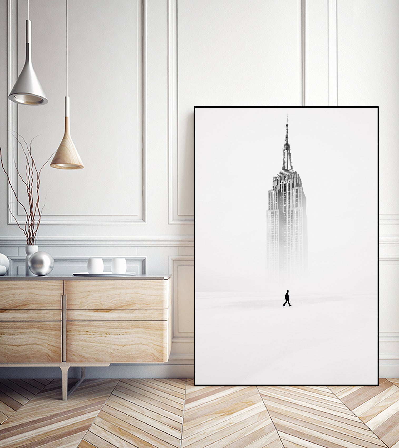 Alone with Empire State Building by GEN Z by Rigaud Mickaël on GIANT ART - white photo illustration