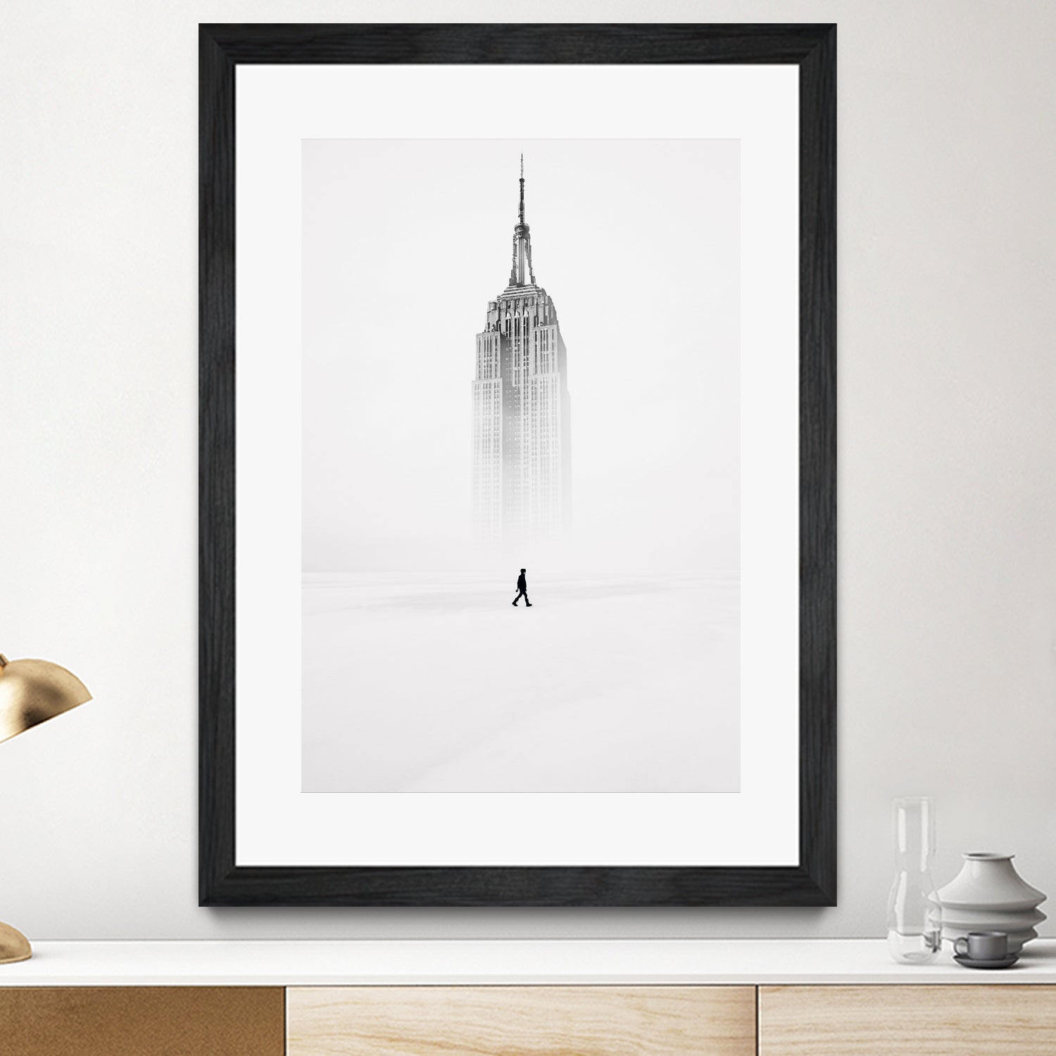 Alone with Empire State Building by GEN Z by Rigaud Mickaël on GIANT ART - white photo illustration