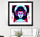 cybergeisha by Ilya Shapko on GIANT ART - fuchsia vector illustration