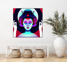 cybergeisha by Ilya Shapko on GIANT ART - fuchsia vector illustration