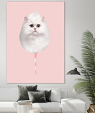 COTTON CANDY CAT by Jonas Loose on GIANT ART - pink photo manipulation