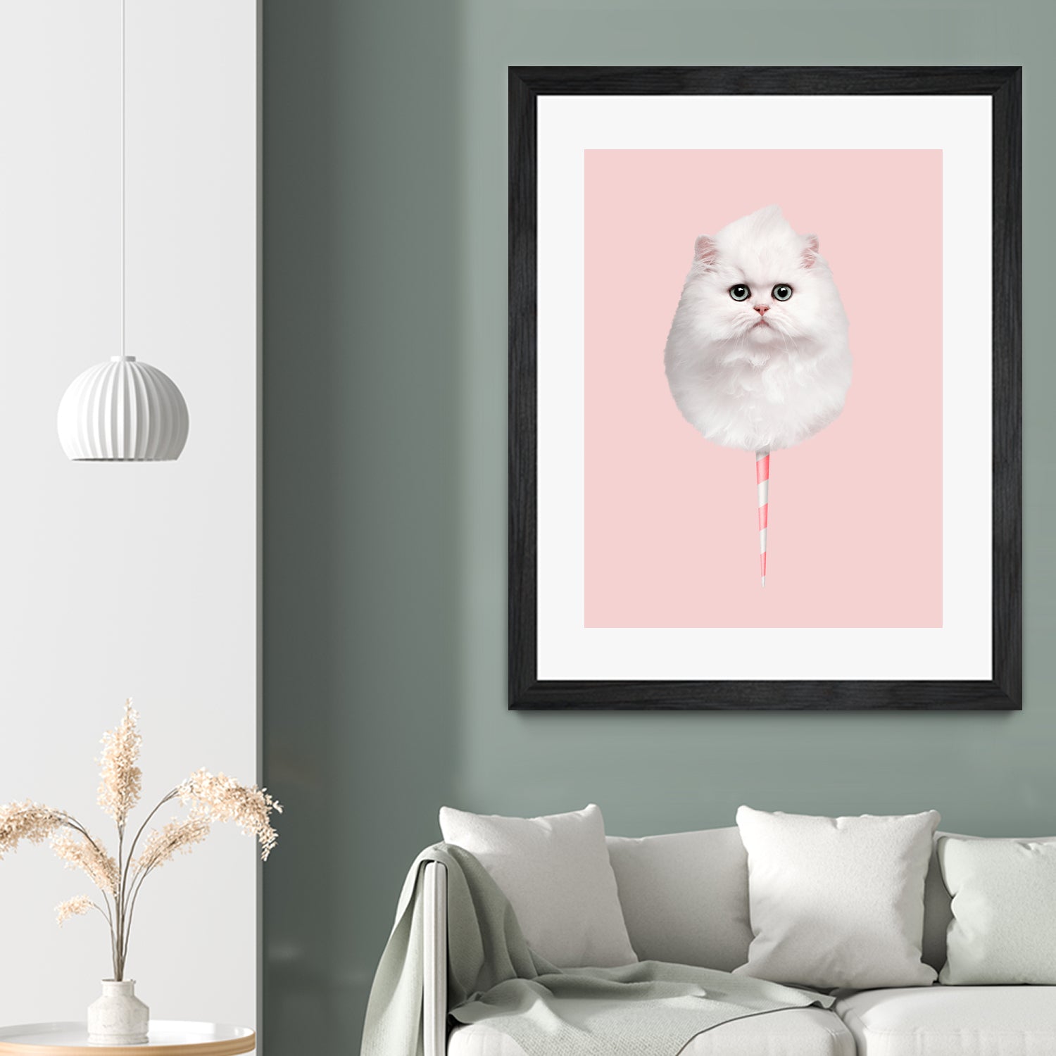 COTTON CANDY CAT by Jonas Loose on GIANT ART - pink photo manipulation