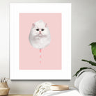 COTTON CANDY CAT by Jonas Loose on GIANT ART - pink photo manipulation