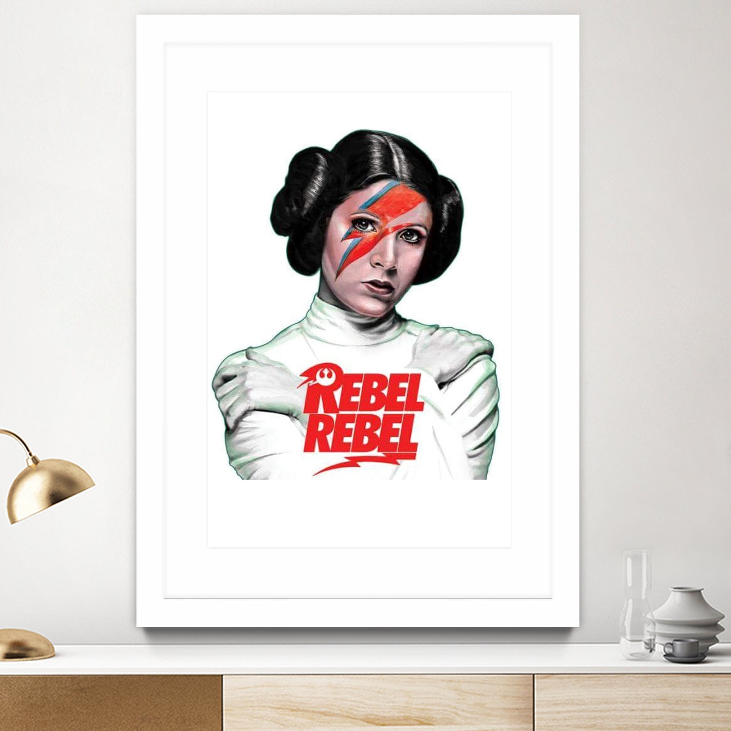 LEIA REBEL REBEL by Mike Tyau on GIANT ART - white digital painting