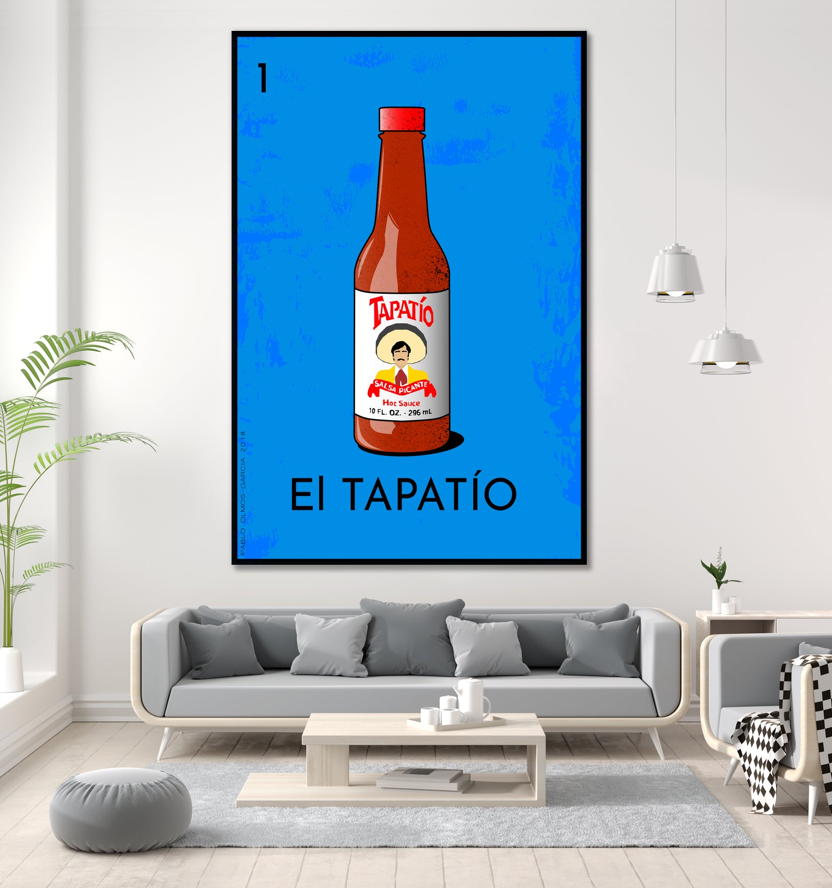 El Tapatío by Pablo Olmos-Garcia on GIANT ART - blue vector illustration