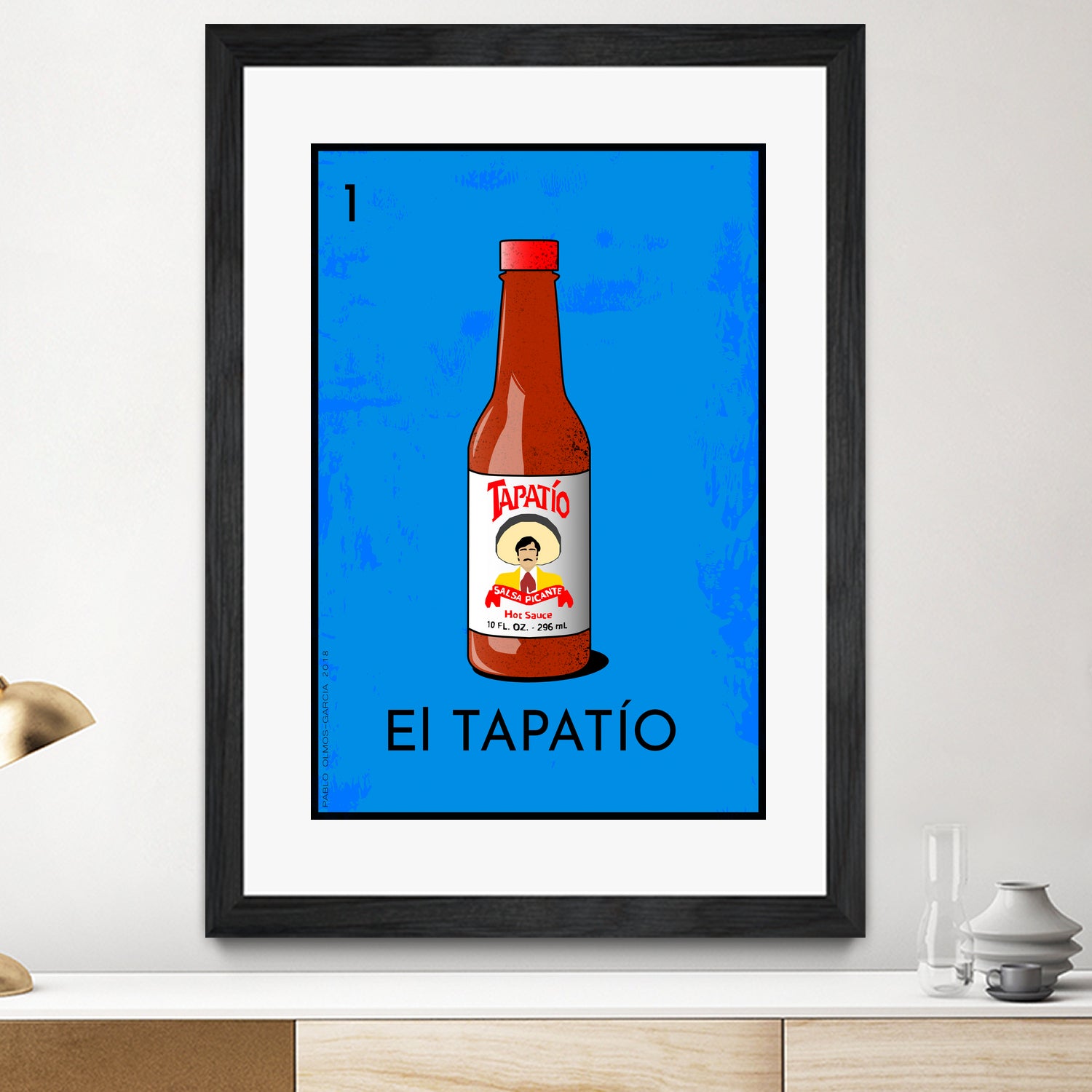 El Tapatío by Pablo Olmos-Garcia on GIANT ART - blue vector illustration