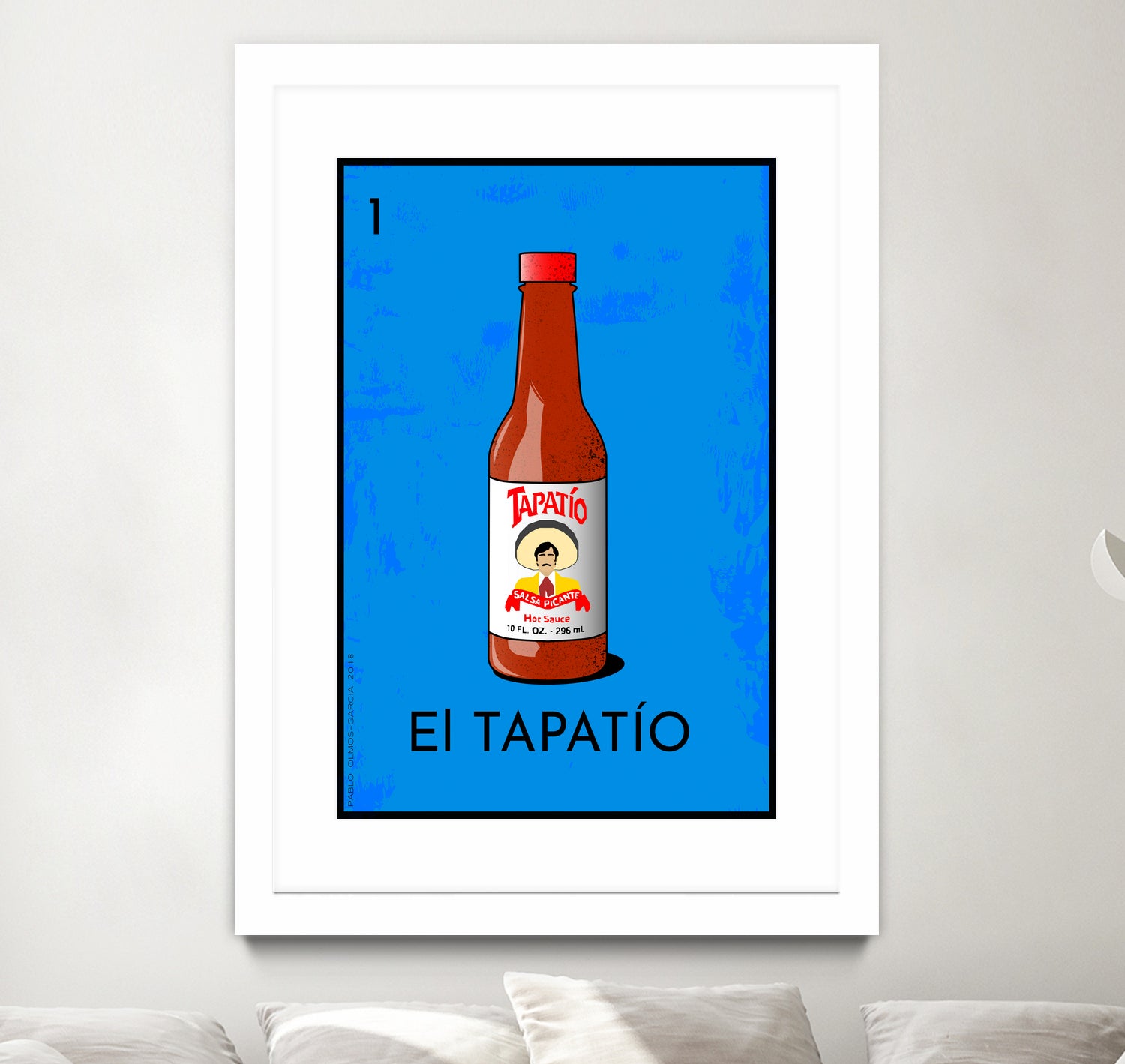 El Tapatío by Pablo Olmos-Garcia on GIANT ART - blue vector illustration