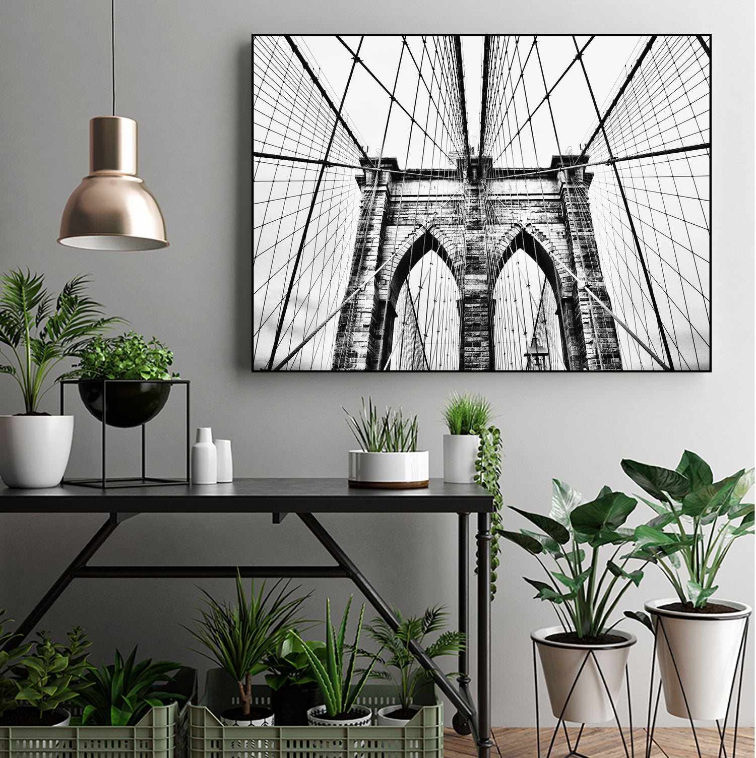 Brooklyn Bridge v by Haris Kavalla on GIANT ART - black photo manipulation