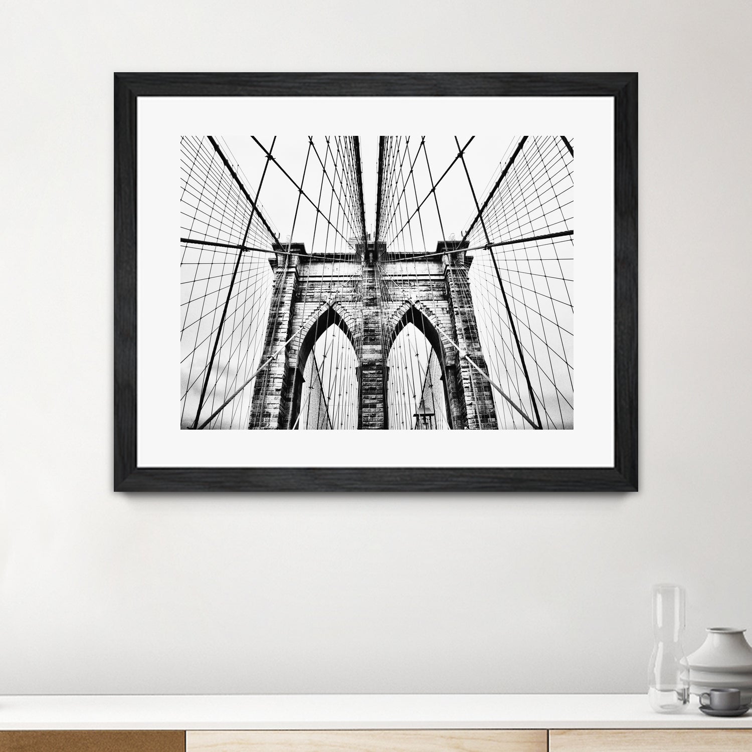 Brooklyn Bridge v by Haris Kavalla on GIANT ART - black photo manipulation