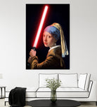 Girl with the Lightsaber by Steve Ash on GIANT ART - black digital painting