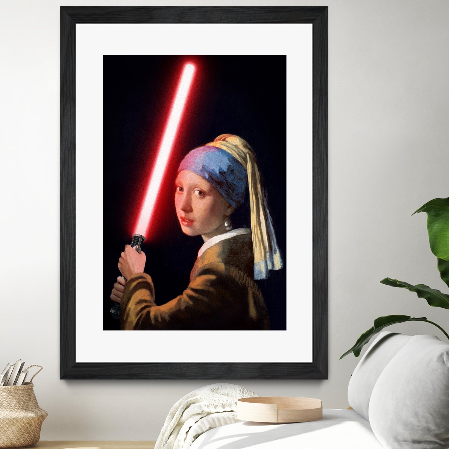 Girl with the Lightsaber by Steve Ash on GIANT ART - black digital painting