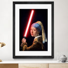 Girl with the Lightsaber by Steve Ash on GIANT ART - black digital painting