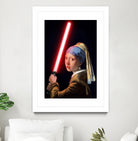 Girl with the Lightsaber by Steve Ash on GIANT ART - black digital painting