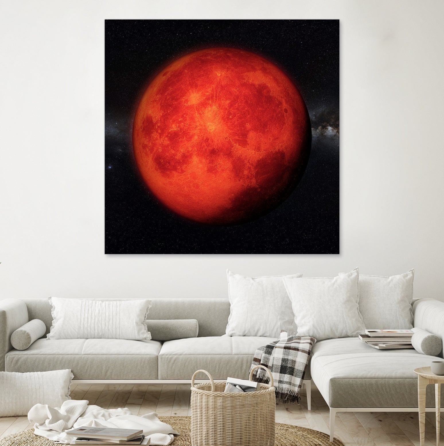 Super bloody Moon by Tenyo Marchev on GIANT ART - red 3d art