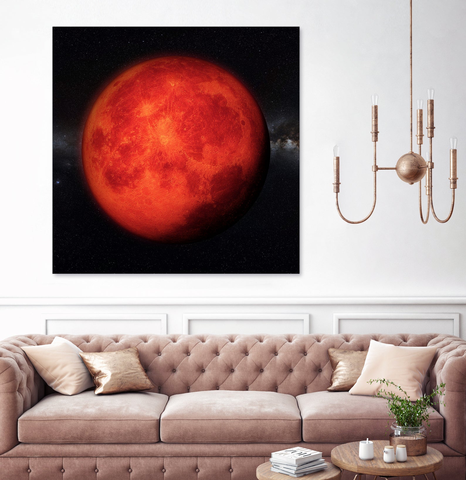 Super bloody Moon by Tenyo Marchev on GIANT ART - red 3d art