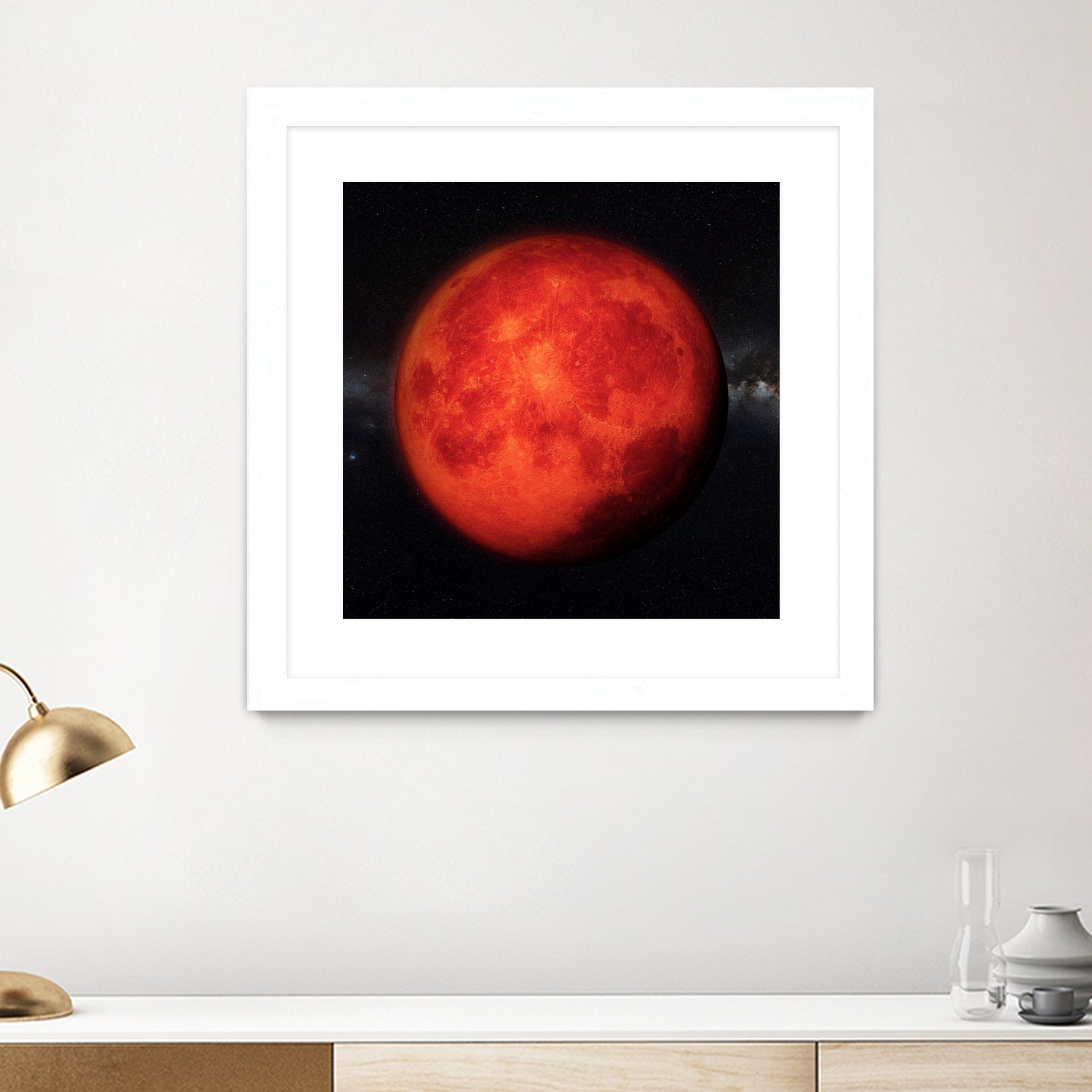 Super bloody Moon by Tenyo Marchev on GIANT ART - red 3d art