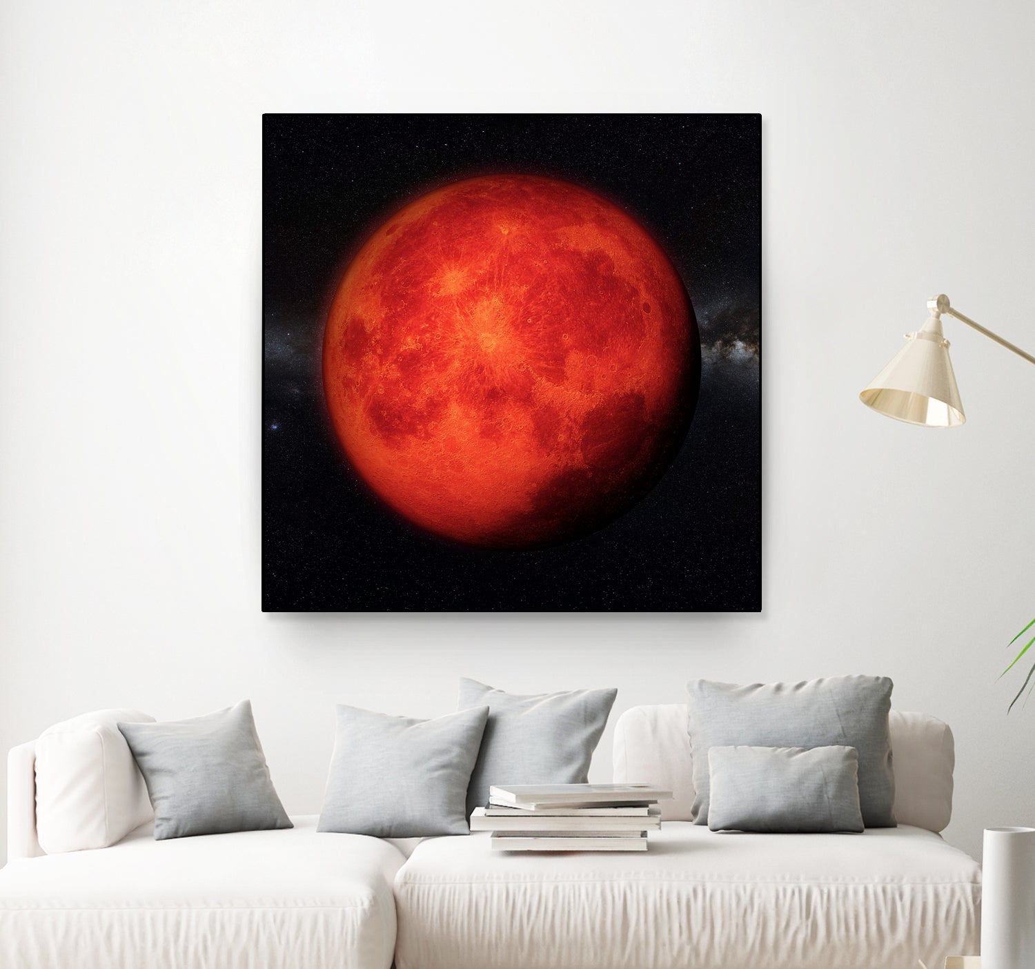 Super bloody Moon by Tenyo Marchev on GIANT ART - red 3d art