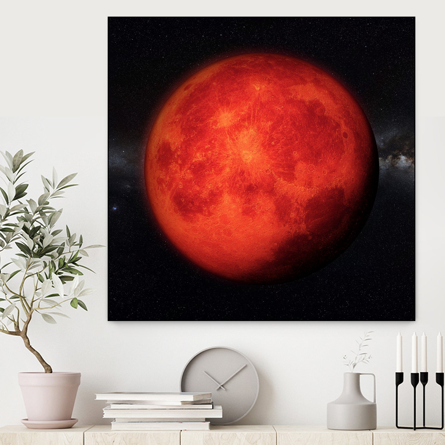 Super bloody Moon by Tenyo Marchev on GIANT ART - red 3d art