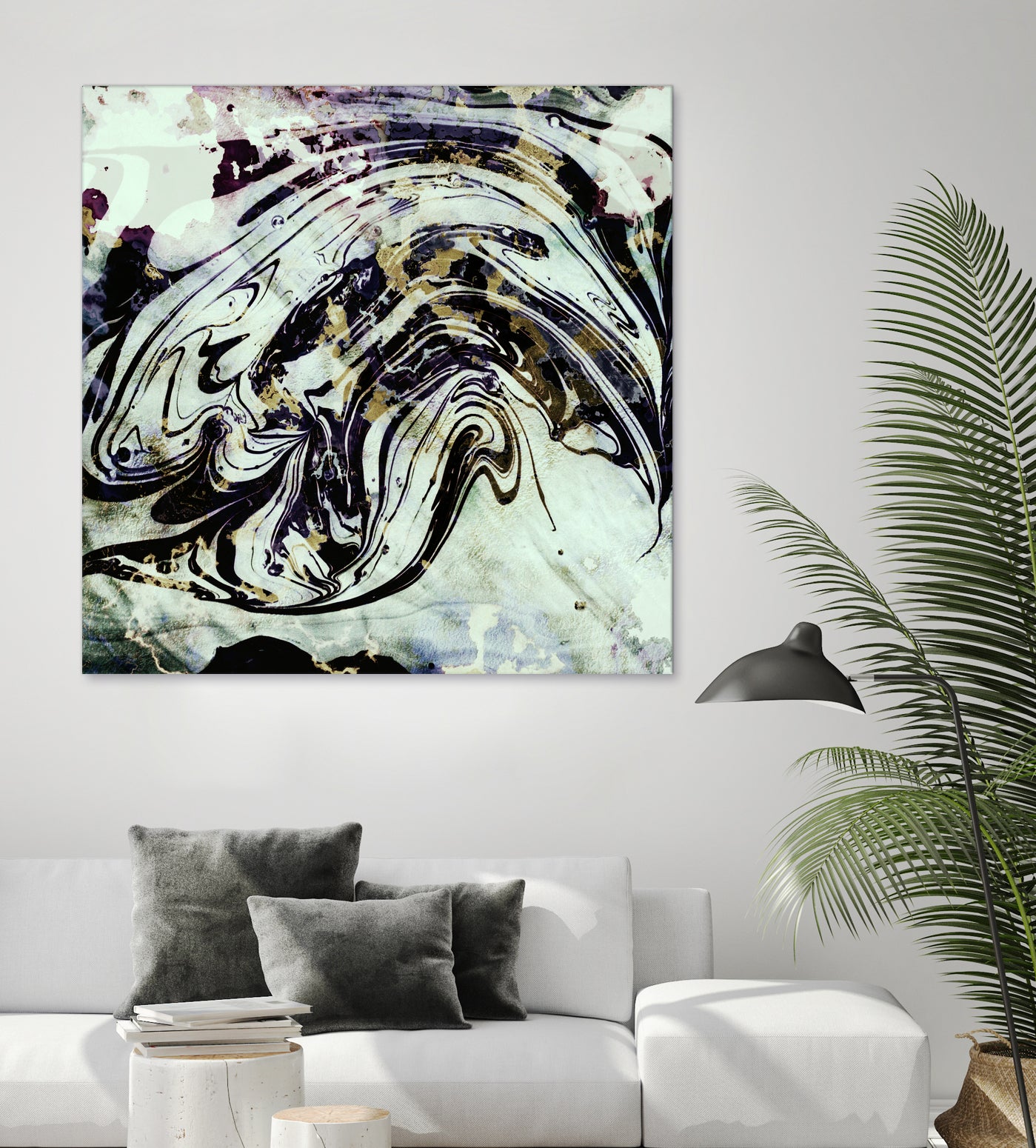 black gold marble by Haris Kavalla on GIANT ART - black digital painting