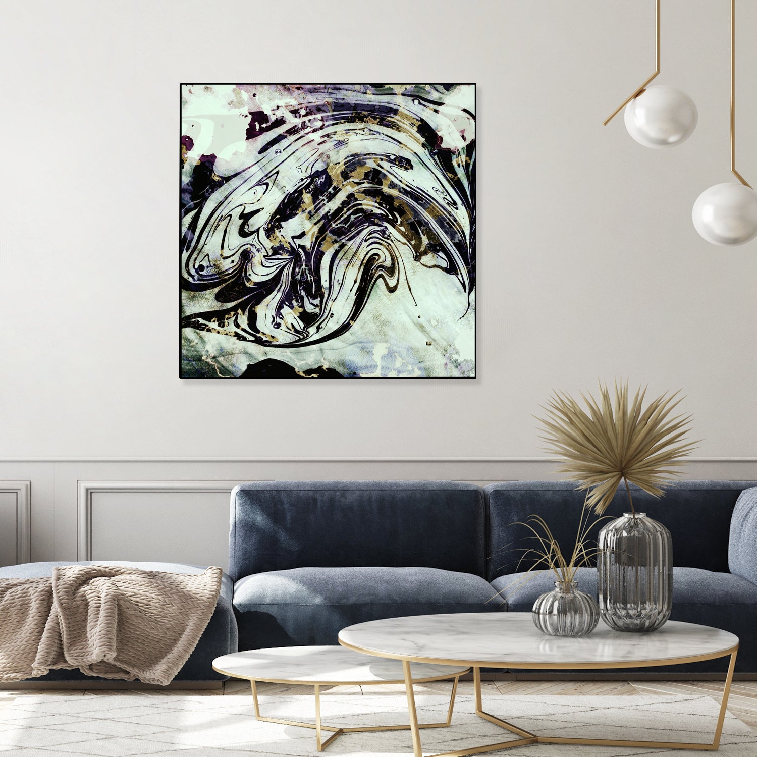 black gold marble by Haris Kavalla on GIANT ART - black digital painting