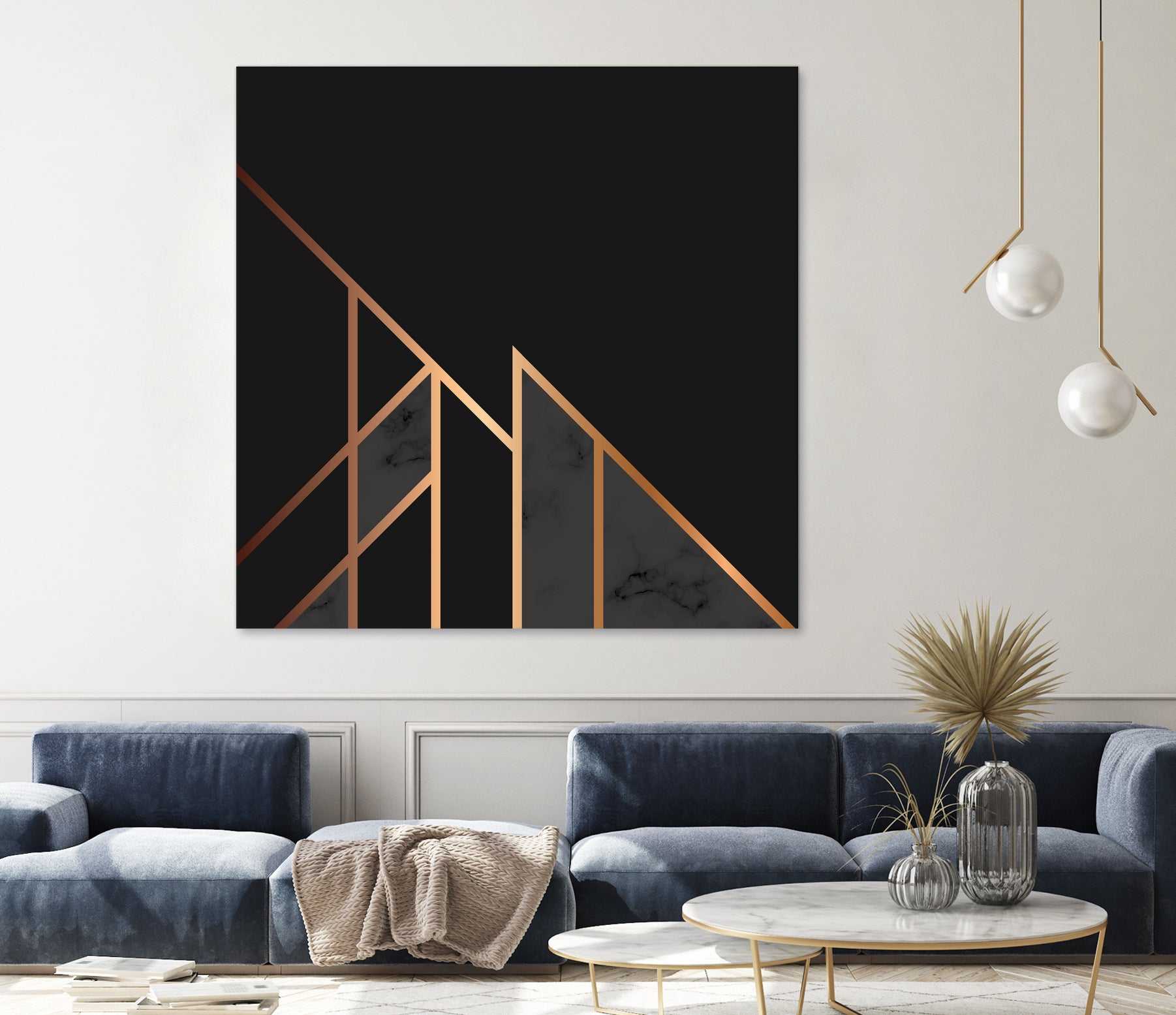 Marble Geometry 035 by Jelena Obradovic on GIANT ART - black vector illustration