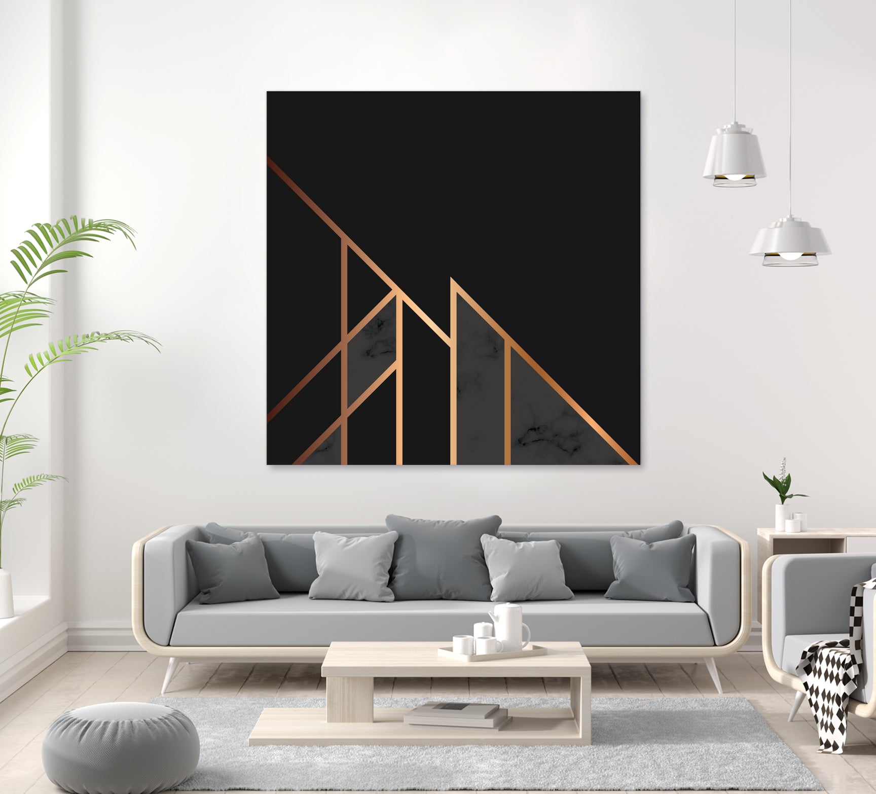 Marble Geometry 035 by Jelena Obradovic on GIANT ART - black vector illustration