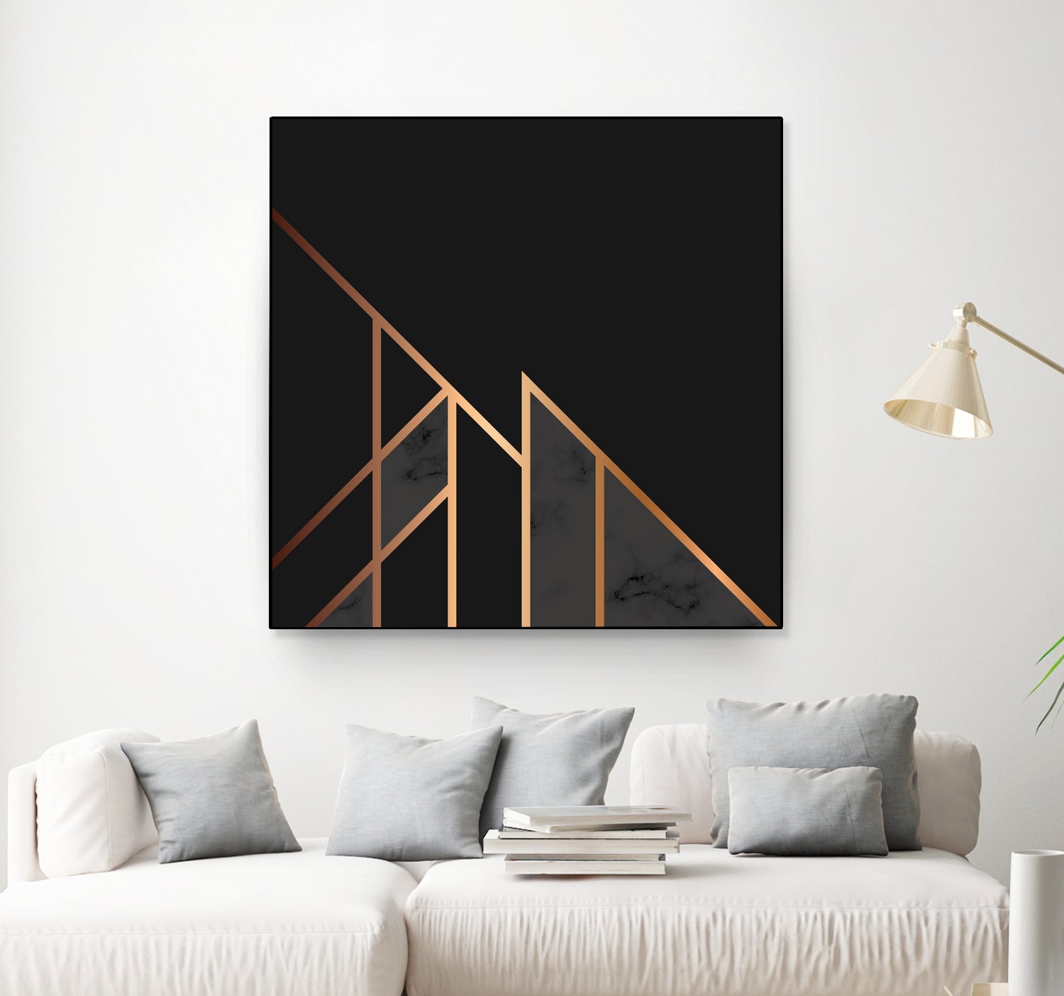 Marble Geometry 035 by Jelena Obradovic on GIANT ART - black vector illustration