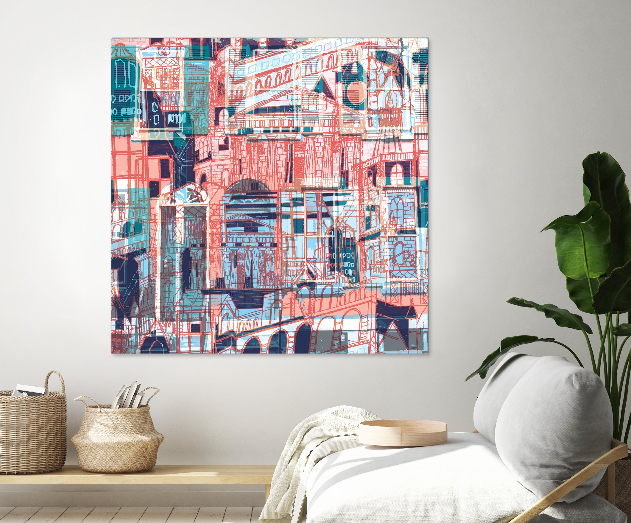 Downtown Funk by Insiyah Shahpurwalla on GIANT ART - orange photo illustration