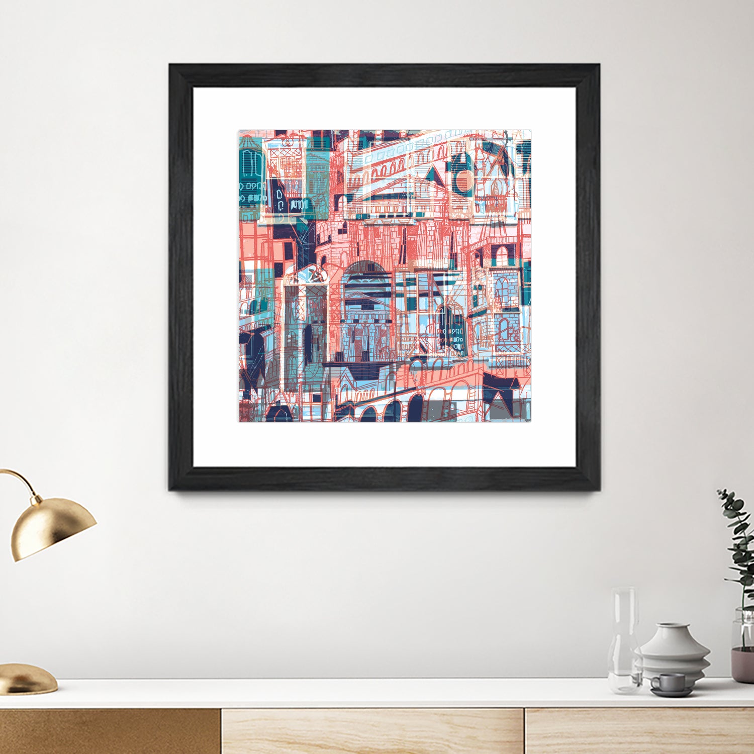 Downtown Funk by Insiyah Shahpurwalla on GIANT ART - orange photo illustration