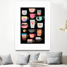 Coffee Cup Collection by Elisabeth Fredriksson on GIANT ART - white digital drawing