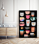 Coffee Cup Collection by Elisabeth Fredriksson on GIANT ART - white digital drawing