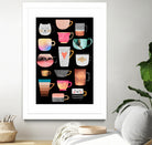 Coffee Cup Collection by Elisabeth Fredriksson on GIANT ART - white digital drawing