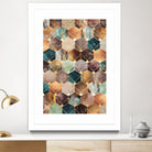 Natural Hexagons And Diamonds by Elisabeth Fredriksson on GIANT ART - brown digital drawing