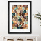 Natural Hexagons And Diamonds by Elisabeth Fredriksson on GIANT ART - brown digital drawing