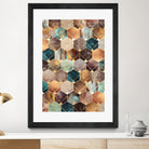 Natural Hexagons And Diamonds by Elisabeth Fredriksson on GIANT ART - brown digital drawing