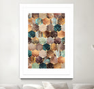 Natural Hexagons And Diamonds by Elisabeth Fredriksson on GIANT ART - brown digital drawing