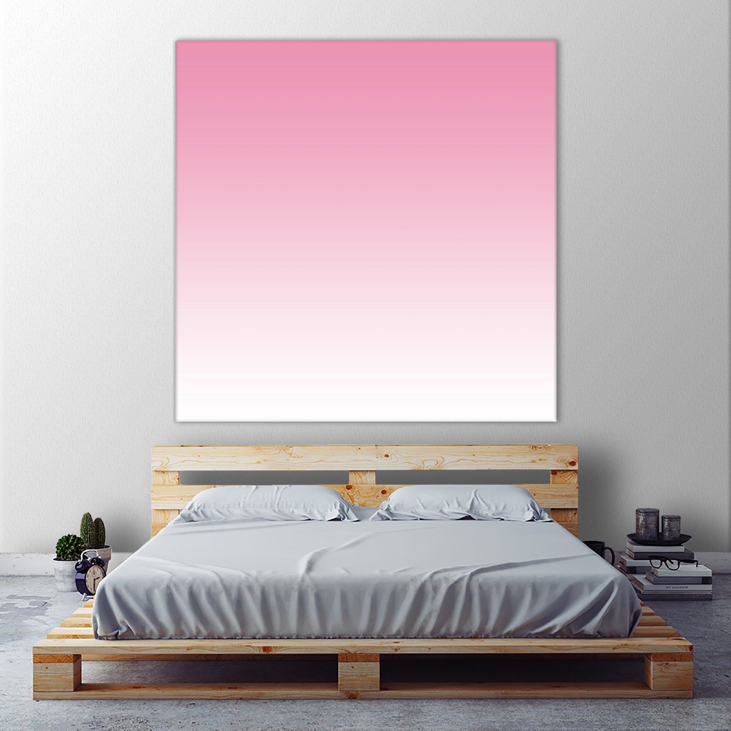 Aria Pink and White Gradient by Leah McPhail on GIANT ART - pink digital painting