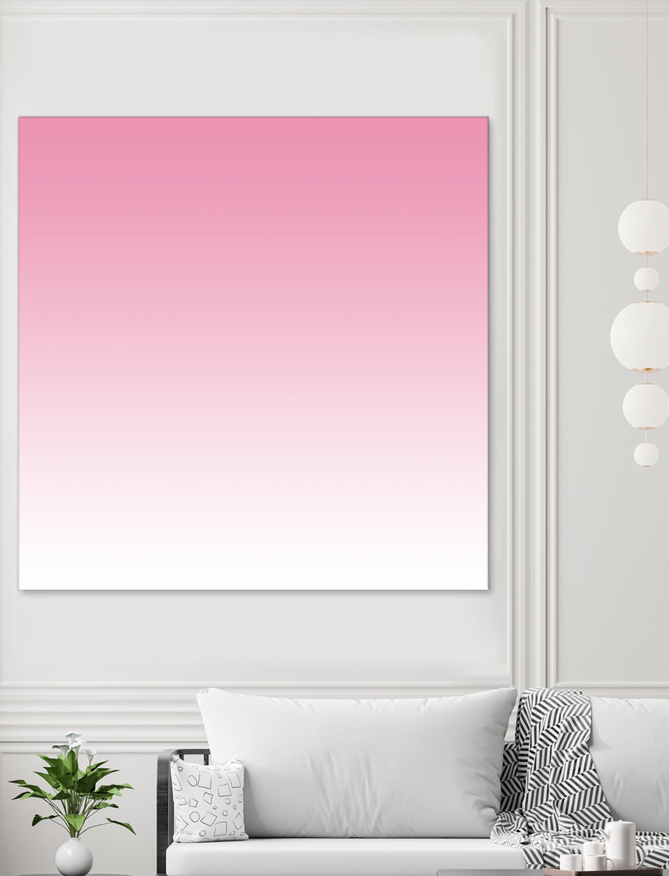 Aria Pink and White Gradient by Leah McPhail on GIANT ART - pink digital painting