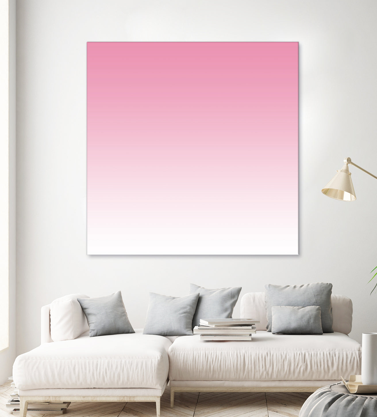 Aria Pink and White Gradient by Leah McPhail on GIANT ART - pink digital painting