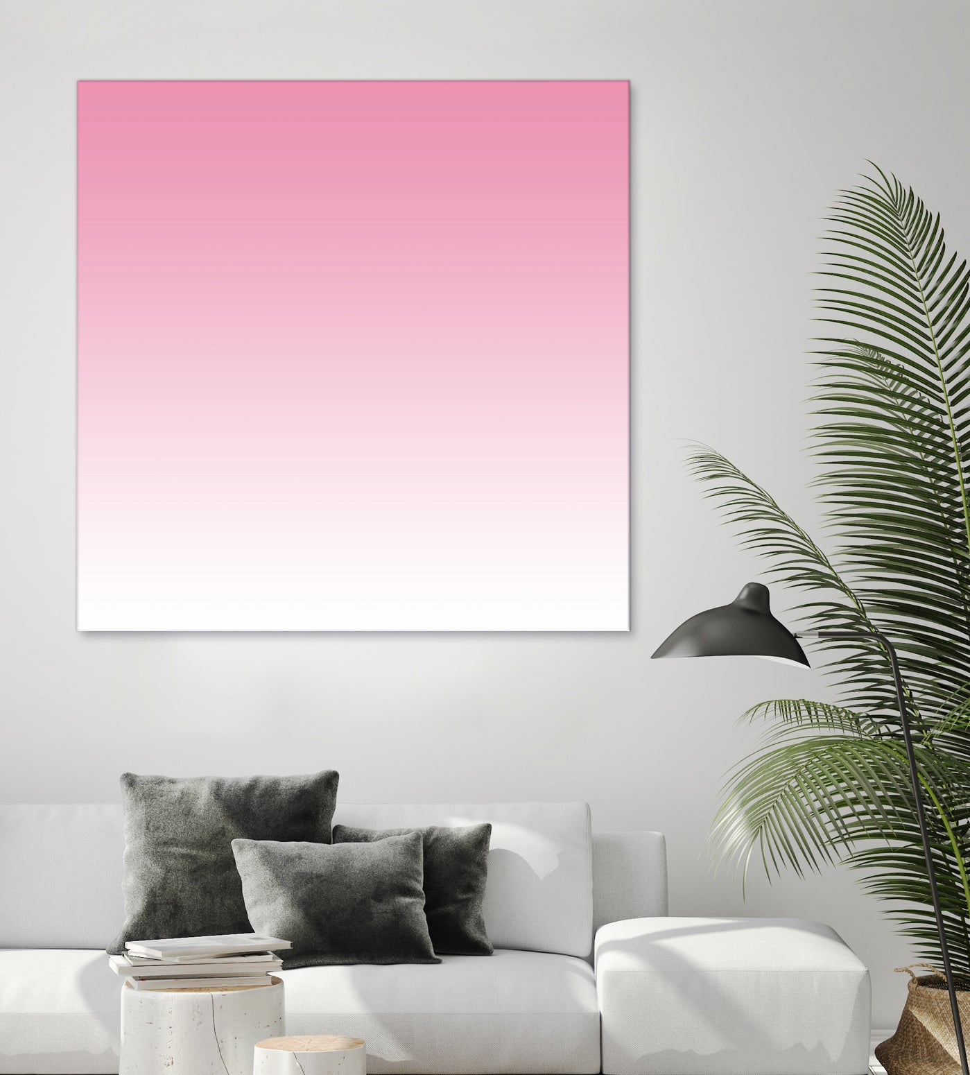 Aria Pink and White Gradient by Leah McPhail on GIANT ART - pink digital painting