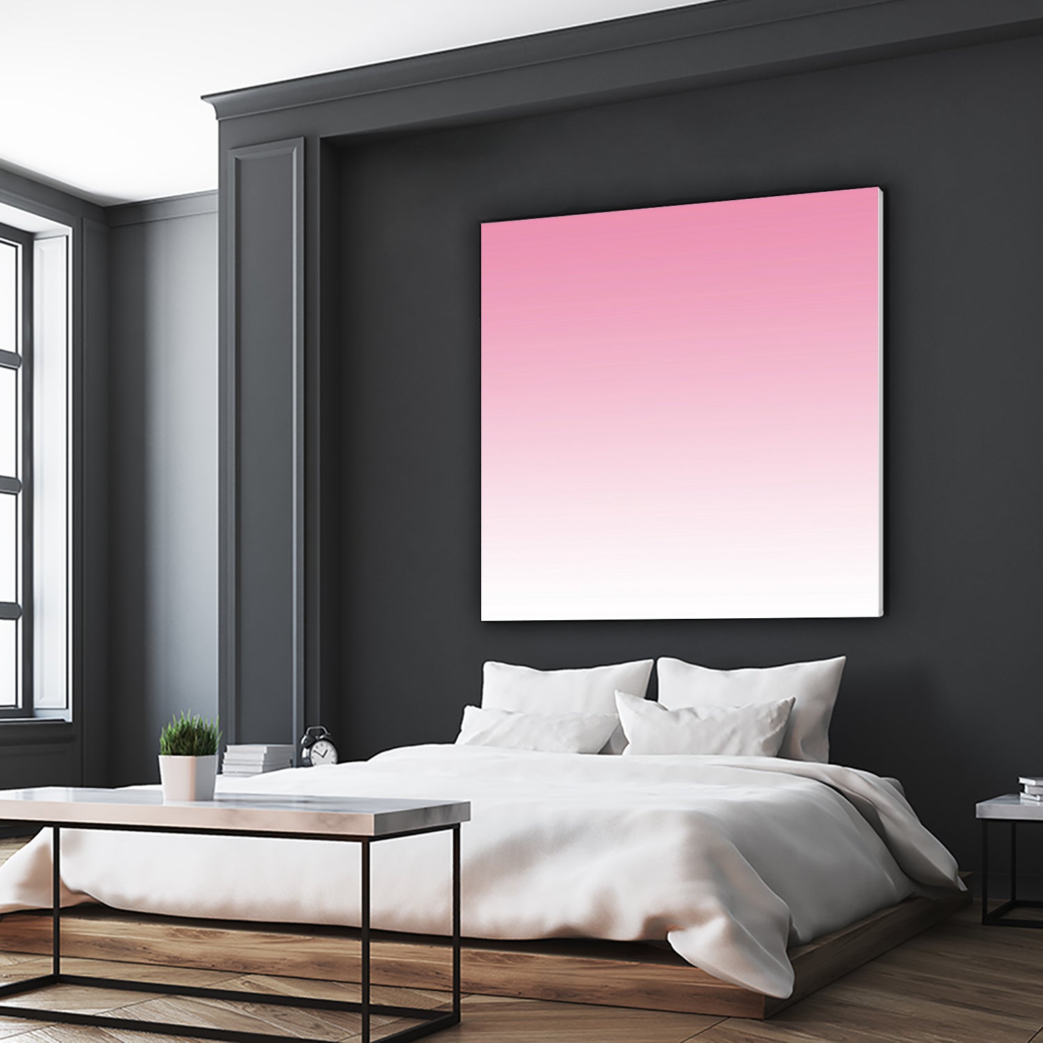 Aria Pink and White Gradient by Leah McPhail on GIANT ART - pink digital painting