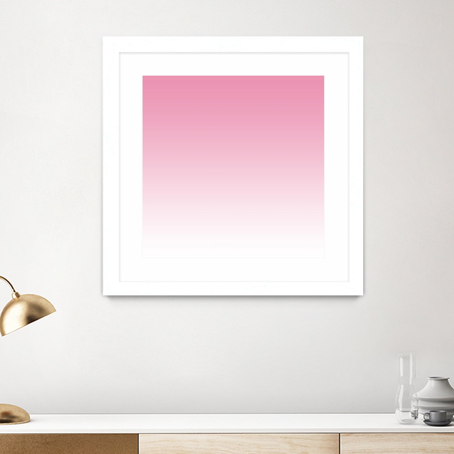 Aria Pink and White Gradient by Leah McPhail on GIANT ART - pink digital painting