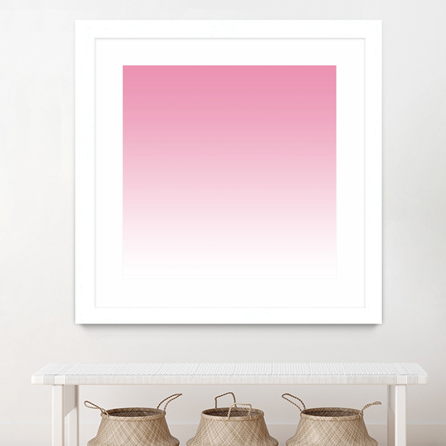 Aria Pink and White Gradient by Leah McPhail on GIANT ART - pink digital painting