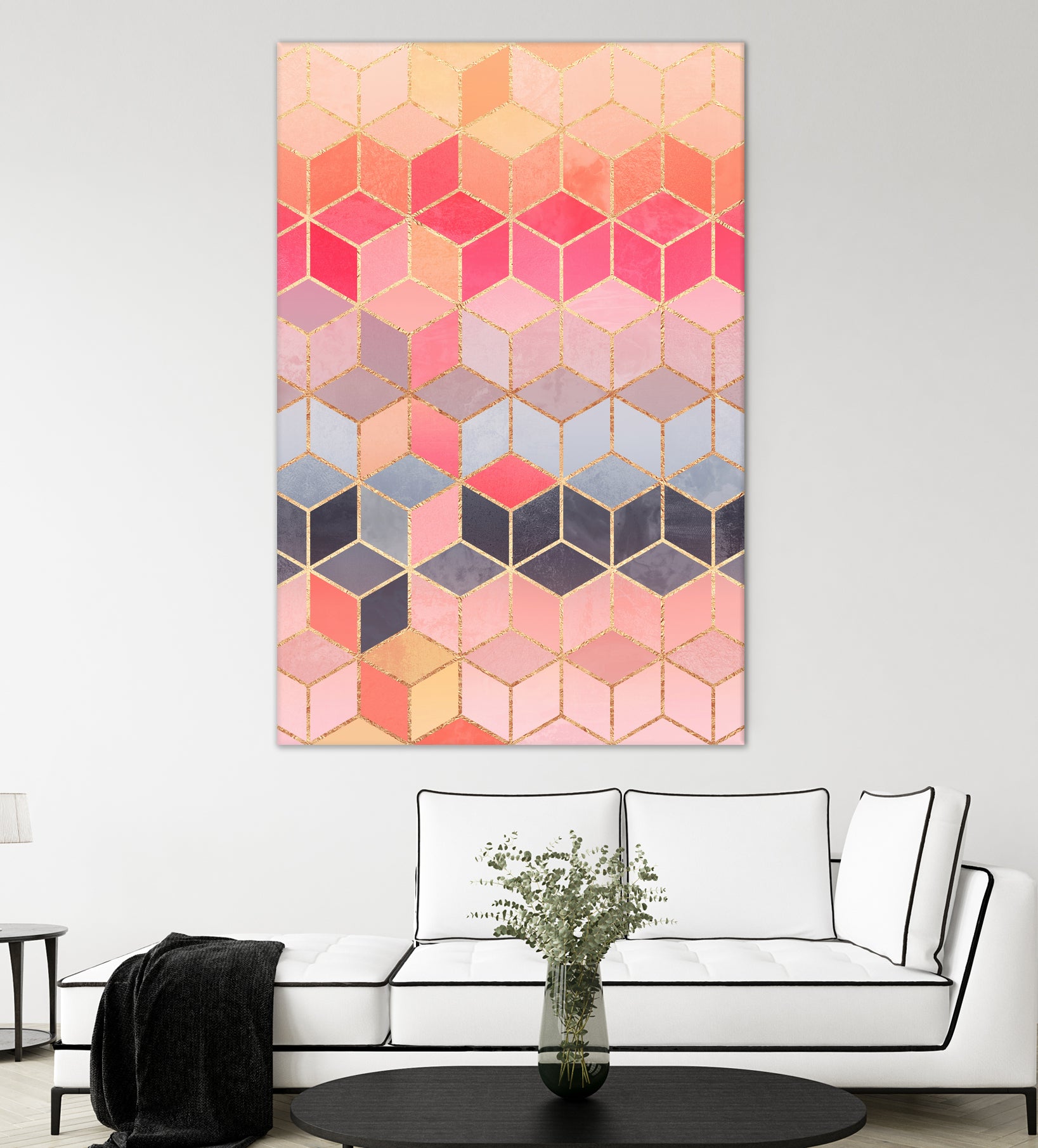 Happy Cubes by Elisabeth Fredriksson on GIANT ART - pink digital drawing