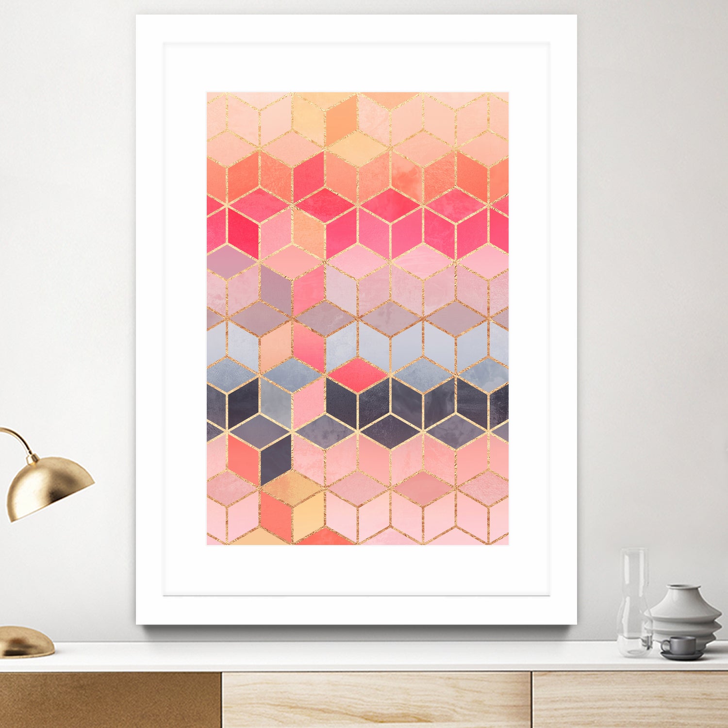 Happy Cubes by Elisabeth Fredriksson on GIANT ART - pink digital drawing