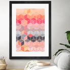 Happy Cubes by Elisabeth Fredriksson on GIANT ART - pink digital drawing